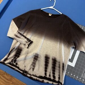 Zoe Couture Cashmere Sweater Women's S Brown Dyed / Contrast Round Neck LS